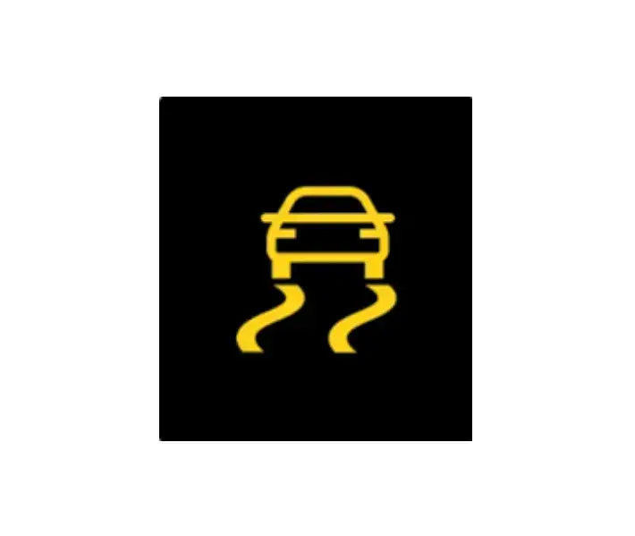 Die ESP-Kontrollleuchte und das elektronische Stabilitätsprogramm Die Grafik zeigt die gelbe Kontrollleuchte für das elektronische Stabilitätsprogramm im Auto.