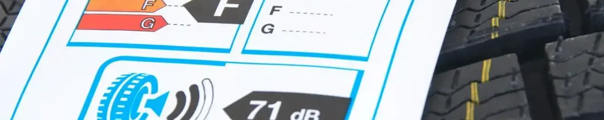 Die Bedeutung der Reifenbezeichnung verstehen Die Grafik zeigt das Reifenkennzeichnungs-Etikett auf einem Autoreifen.